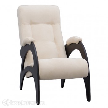 Кресло для отдыха Неаполь Модель 9 без лозы (Венге-эмаль/Ткань Ваниль Verona Vanilla) в Венгерово - vengerovo.mebel54.com | фото