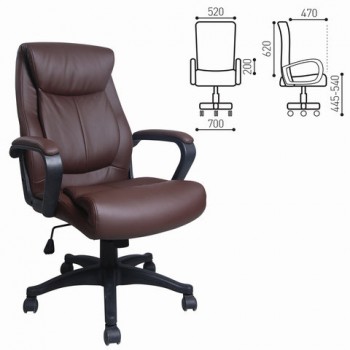 Кресло офисное BRABIX Enter EX-511 (коричневый) в Венгерово - vengerovo.mebel54.com | фото