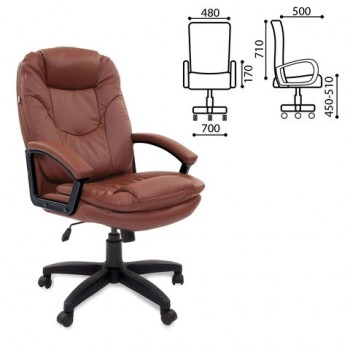 Кресло офисное BRABIX Trend EX-568 (коричневый) в Венгерово - vengerovo.mebel54.com | фото