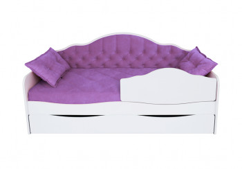 Кровать 170 серии Иллюзия Лайт 1 ящик 32 Фиолетовый (подушки) в Венгерово - vengerovo.mebel54.com | фото