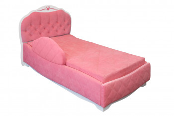 Кровать 190 Гармония Lux 36 Розовый (мягкий бортик) в Венгерово - vengerovo.mebel54.com | фото