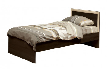 Кровать одинарная 21.55 (шир. 900) с настилом (венге/профиль дуб линдберг)/осн. в Венгерово - vengerovo.mebel54.com | фото