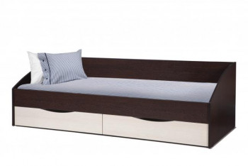 Кровать одинарная "Фея - 3" (симметричная) New (венге / вудлайн кремовый / ДВПО: белый) в Венгерово - vengerovo.mebel54.com | фото