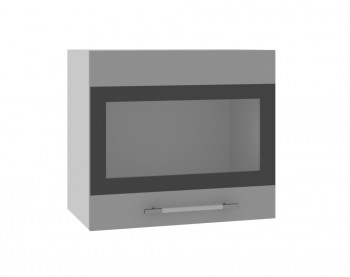 Ройс ВПГСФ 500 Шкаф верхний горизонтальный со стеклом с фотопечатью высокий (Графит софт/корпус Серый) в Венгерово - vengerovo.mebel54.com | фото