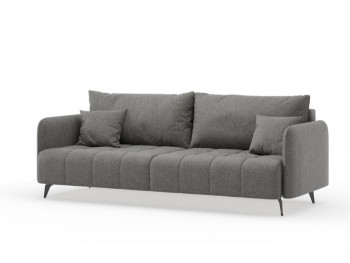 Валериан диван трёхместный прямой Стальной, ткань RICO FLEX 9292 в Венгерово - vengerovo.mebel54.com | фото